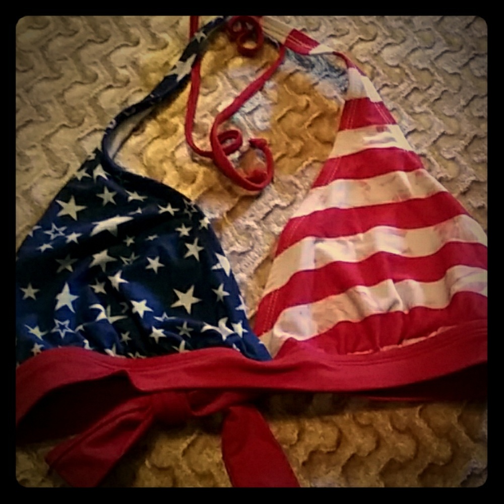American flag bikini top